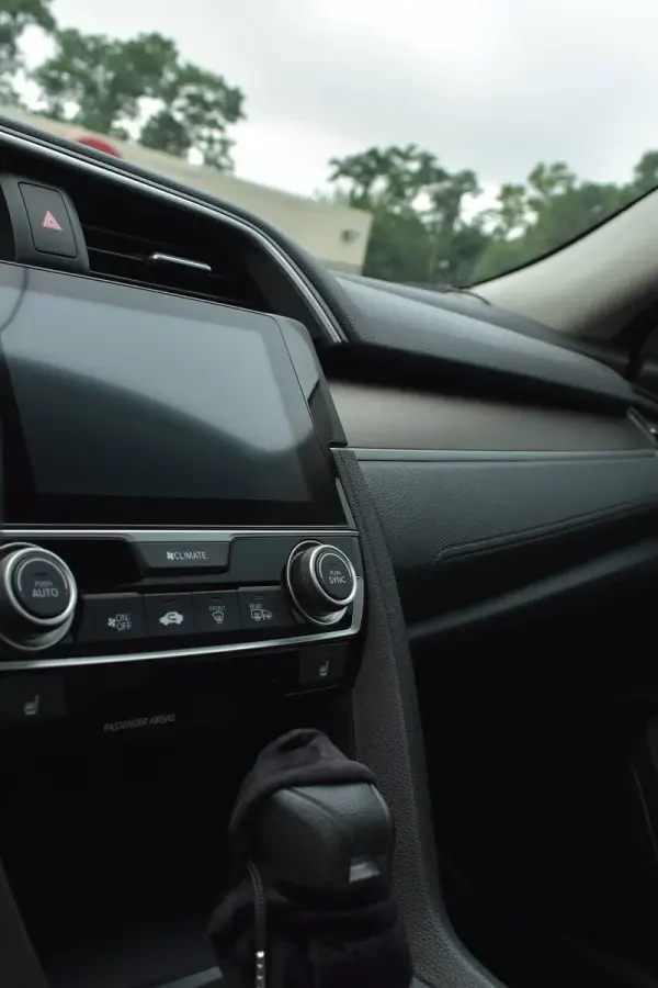 Honda dashboard and center console wiped down